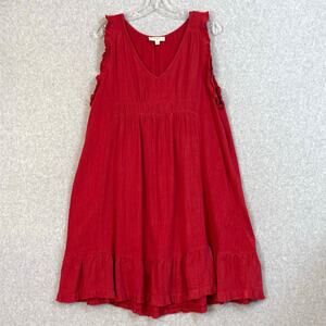 Umgee Linen Blend Swing Mini Dress Size XL Boho Casual Spring Beachy